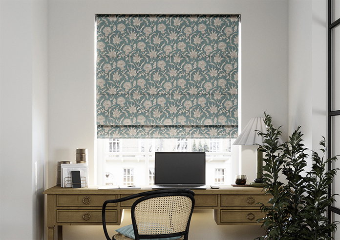 Carlina, Teal - Twist&Fit Roman Blind - Image 3